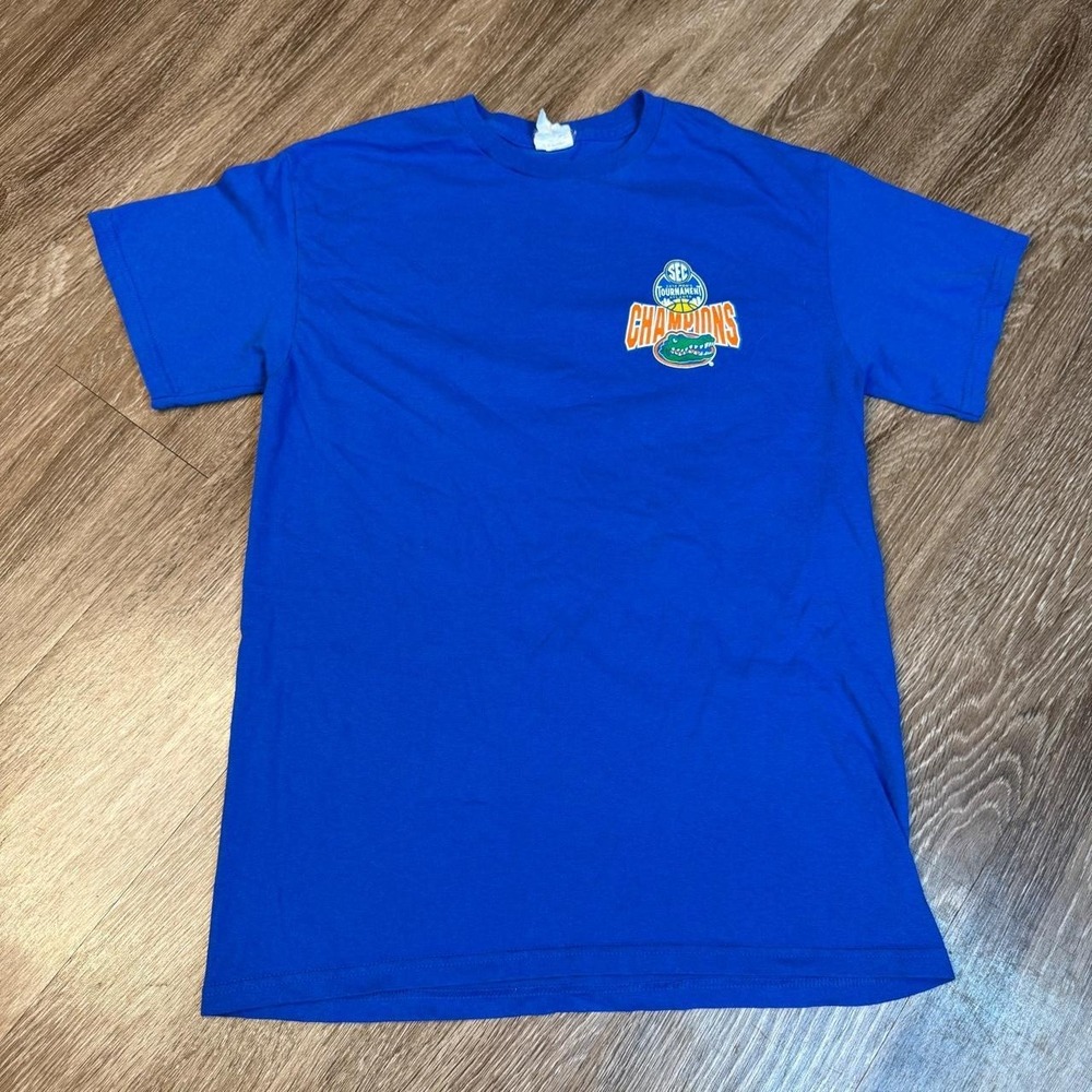 2014 Sec Florida Gators Champion Tournament Football T Shirt Blue College M